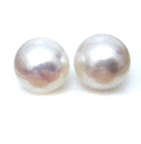 White Round 10.3mm Pair